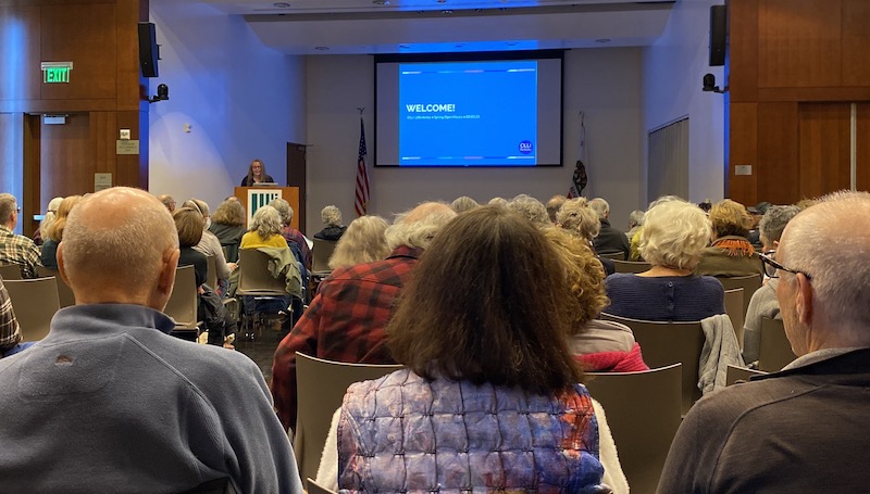 Susan Hoffman presenting at the Lafayette Library and Learning Center