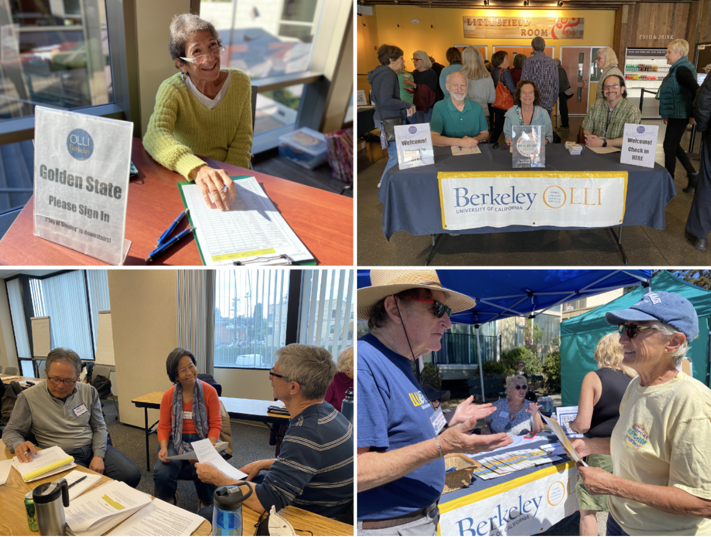 "Grid of OLLI members volunteering in various capacities"